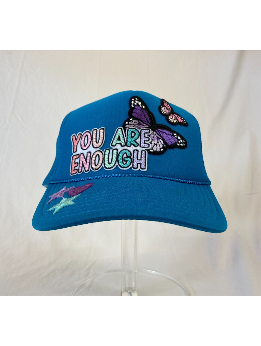 Womens You Are Enough Baseball Cap Snapback Trucker Hat Mesh Back Butterflies OS